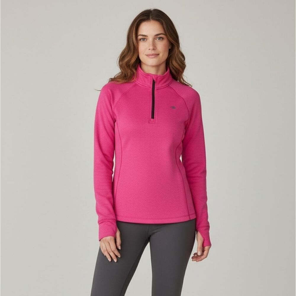 Athletic Works Long Sleeve Fleece Lined Hot Pink Performance Top